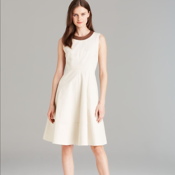 Havana Leather Trim Dress 